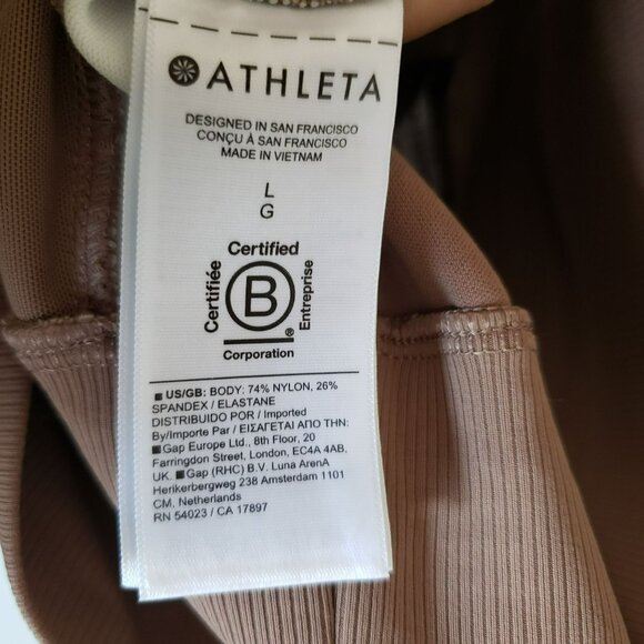 Athleta Brown Wide Leg Pants with White Stripe - Picture 12 of 14
